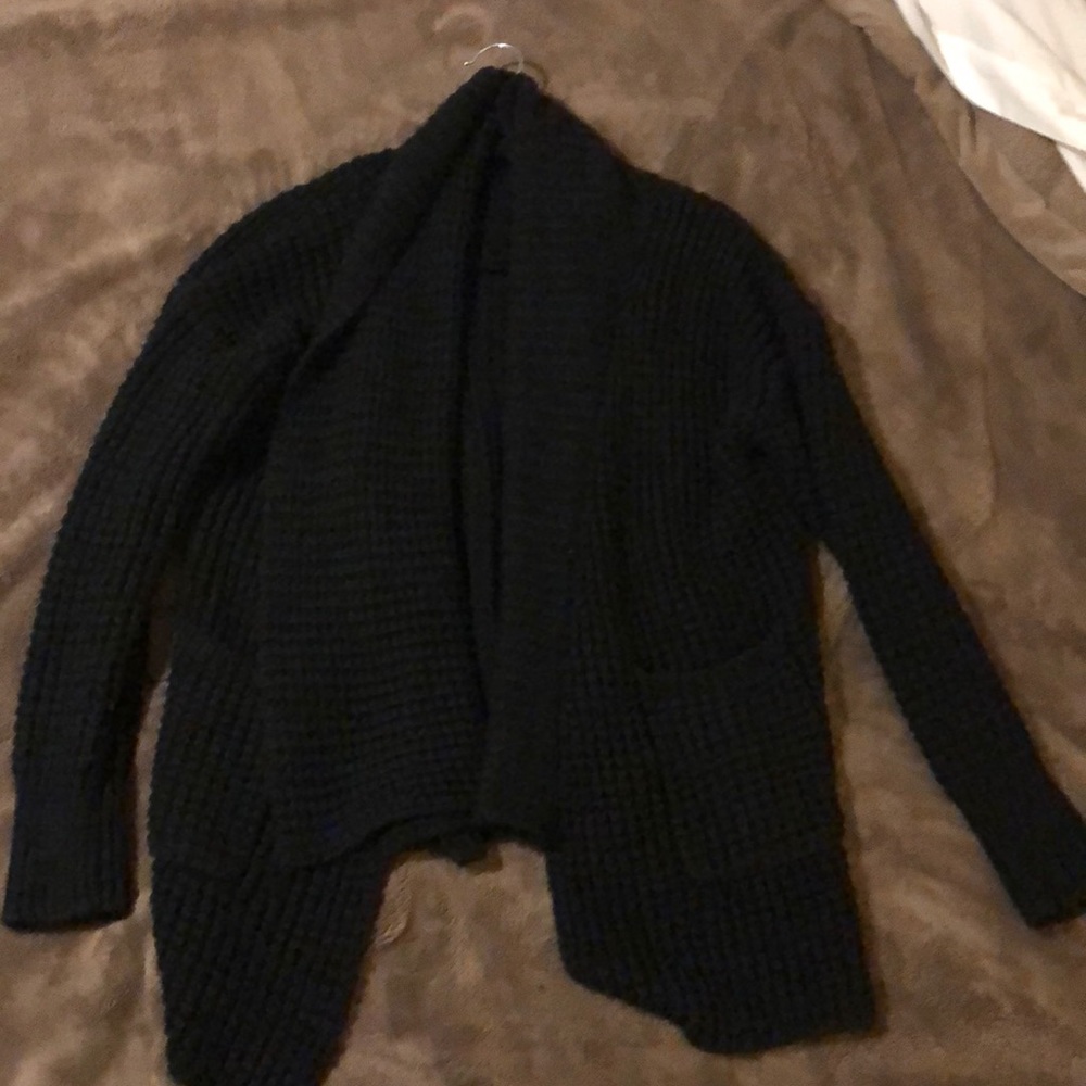 Black warm cardigan